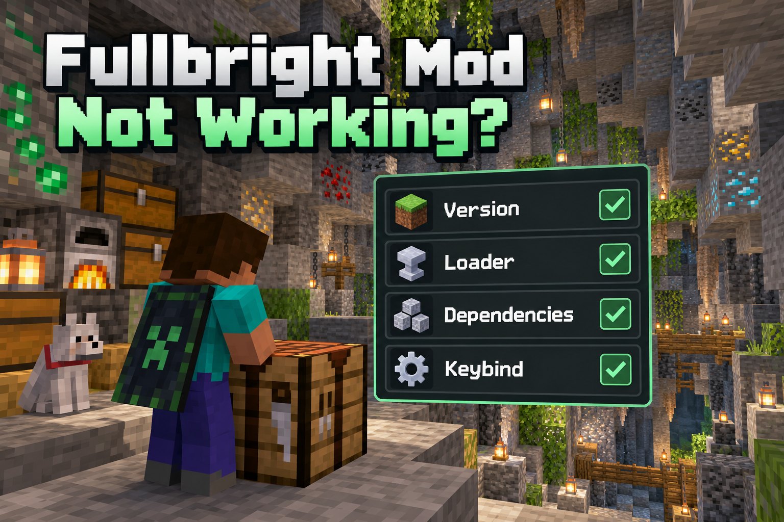 Fullbright Mod Not Working? Troubleshooting Guide — Minecraft brightness guide illustration