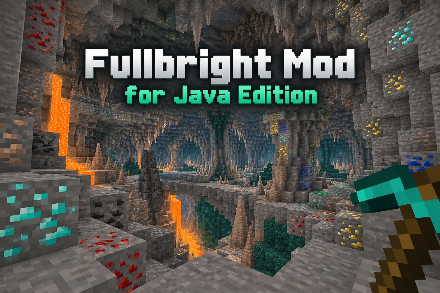 Fullbright Mod for Minecraft Java Edition: Practical Guide — Minecraft brightness guide illustration